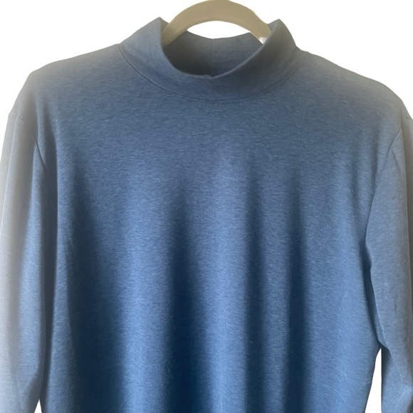 Arc'teryx Lumin Mock Neck Top Cosmic Blue Heather Size Large NWOT - Picture 3 of 9